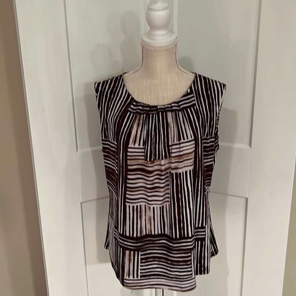 Calvin Klein Pleated Neck Line Suit Blouse